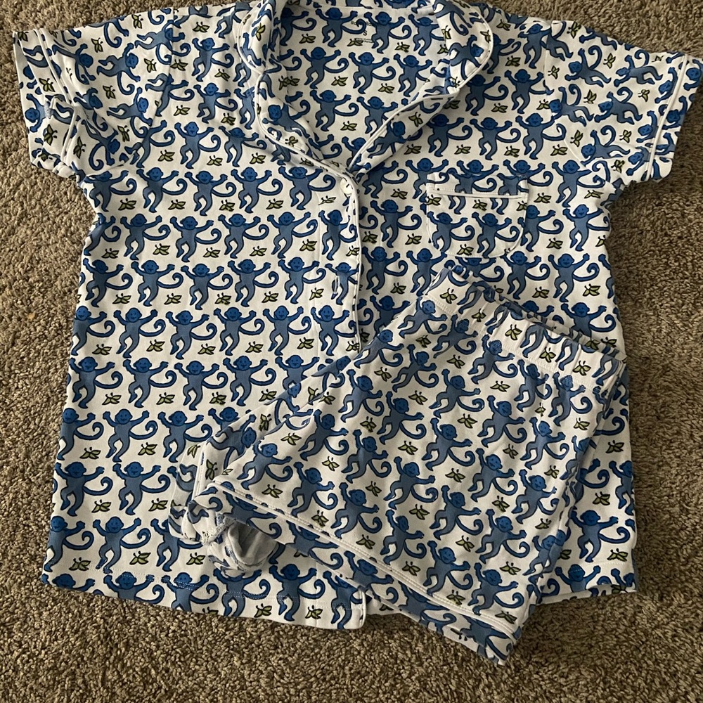 ROLLER RABBIT BLUE MONKEY PAJAMAS